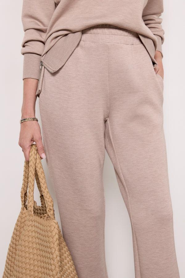 Everve The Slim Cuff Pant Taupemarl