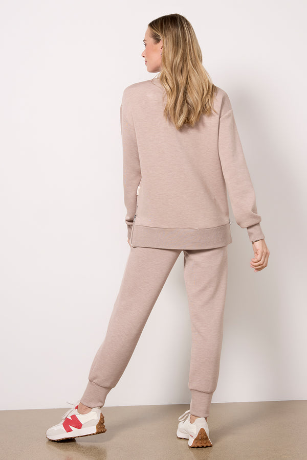 Everve The Slim Cuff Pant Taupemarl