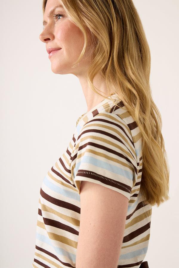 Everve The Slub Stripe Tee Ivymint