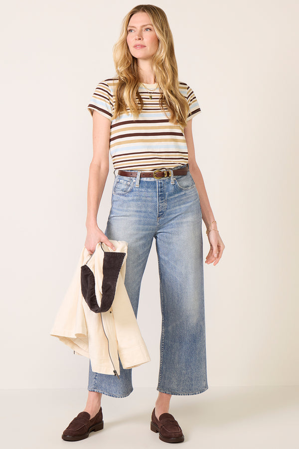 everve The Slub Stripe Tee Ivymint
