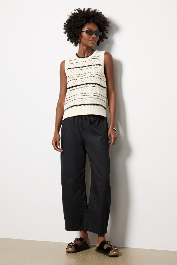 everve Theo Poplin Pant Noir