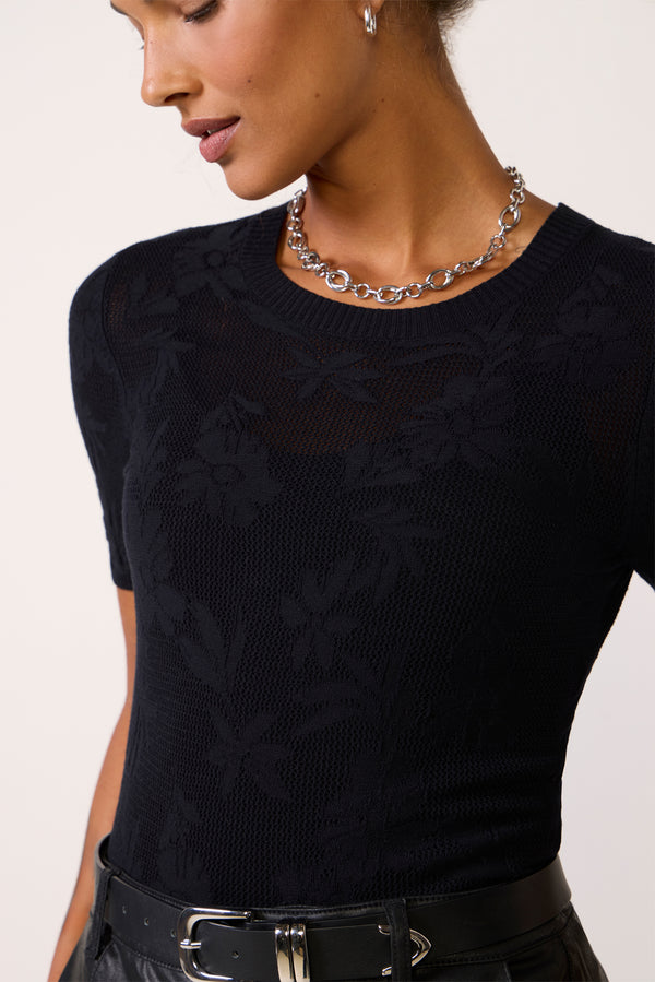 Everve Tibi Crew Neck Tee Black