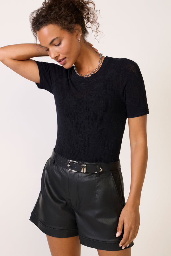Everve Tibi Crew Neck Tee Black