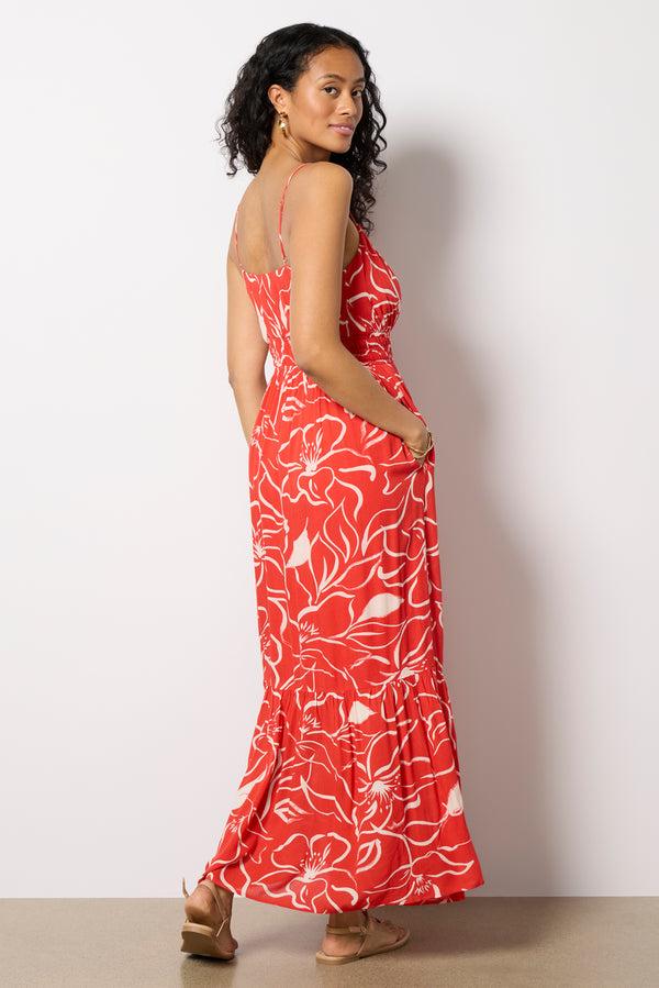 Everve Toluca Cala Flora Midi Dress Cabanared