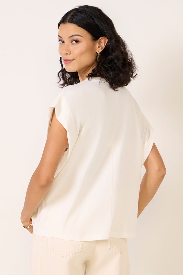 Everve Trina Muscle Tee Whitesand