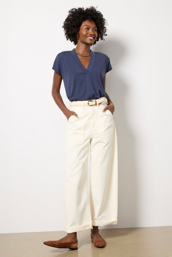 everve V Neck Modal Tee Seaside