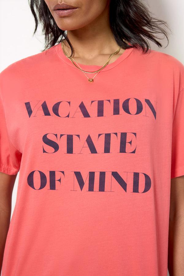 Everve Vacation State Of Mind Tee Vintagecoral