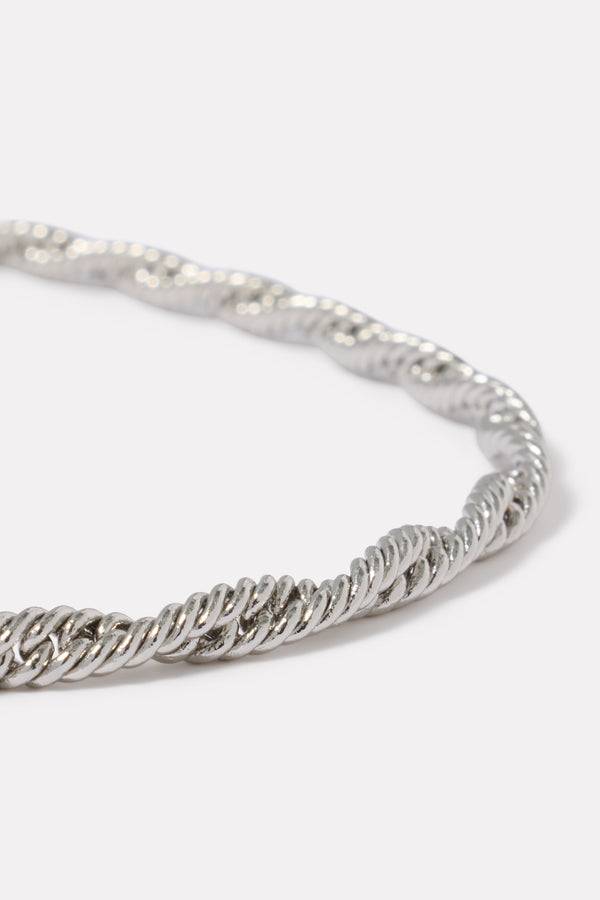 Everve Vail Rope Chain Necklace Silver
