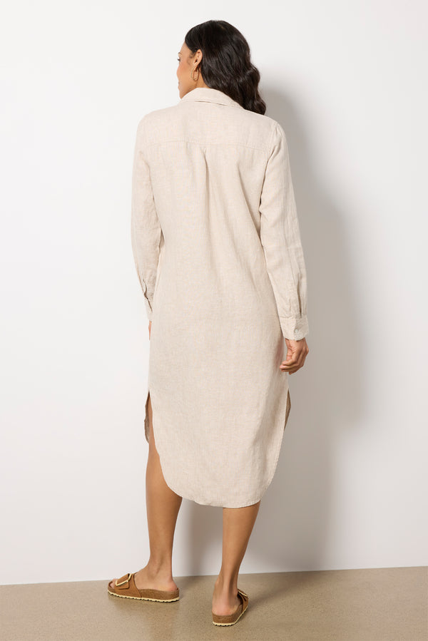 Everve Val Dress Heatheredflax