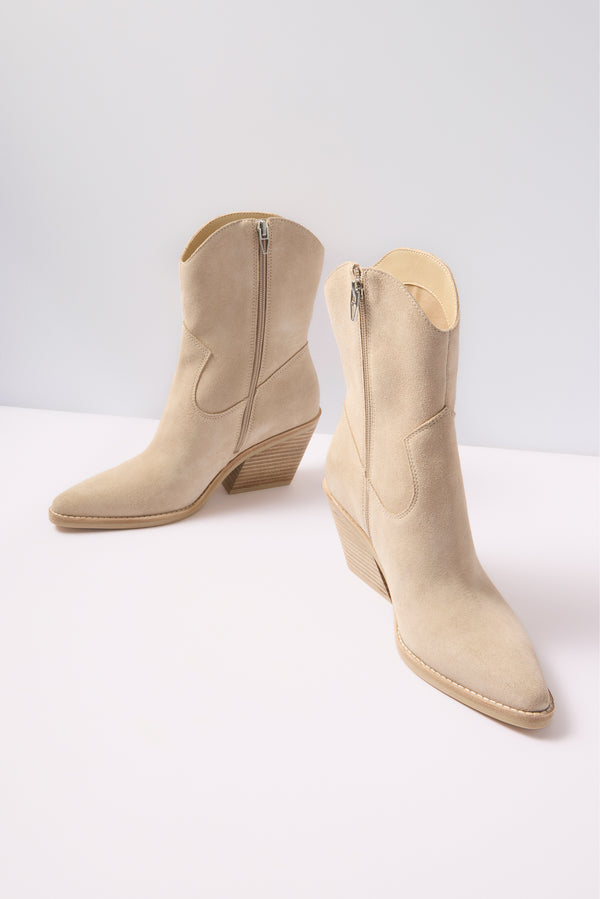 Everve Valory Western Bootie Dune