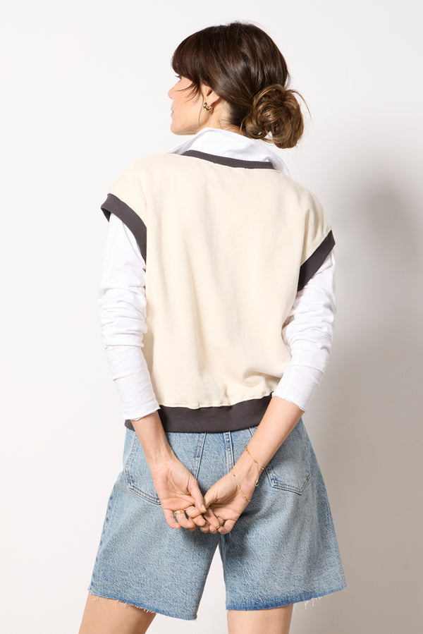 Everve Varsity Muscle Top Cream/Washedblack