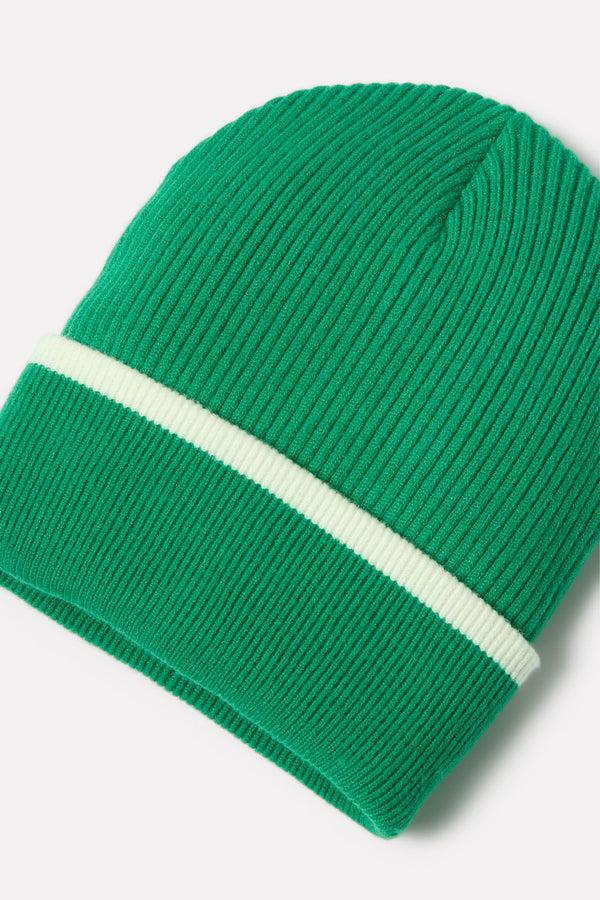 Everve Vermont Solid Beanie Green/White