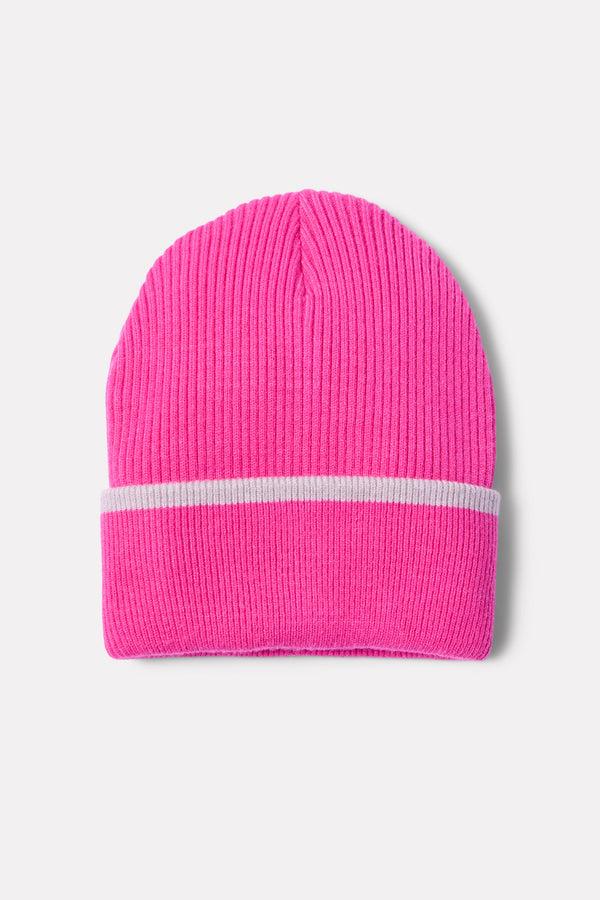 Everve Vermont Solid Beanie Pink/Grey