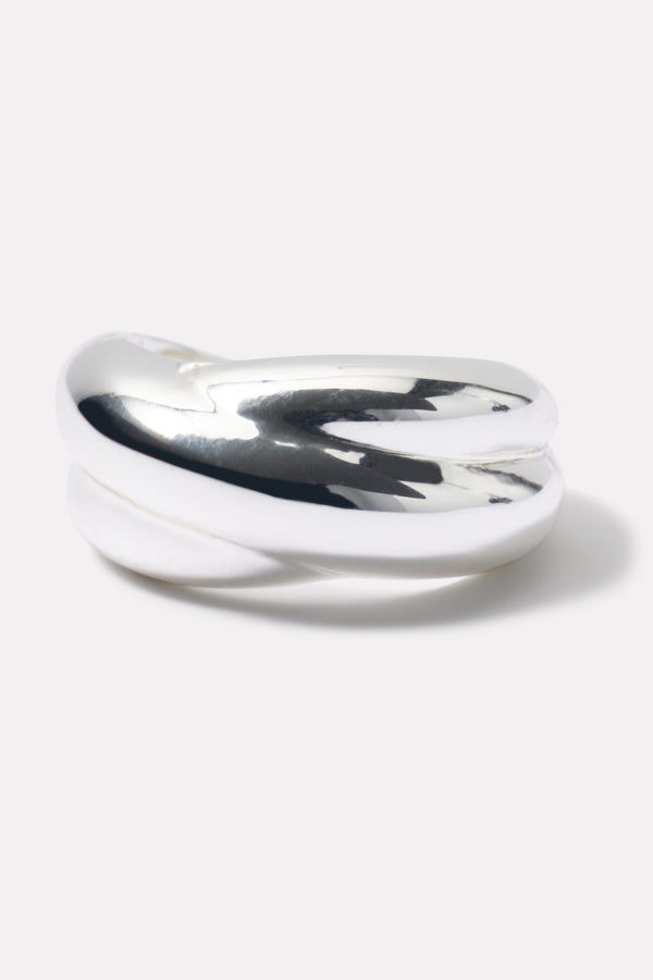 everve Viv Twisted Statement Ring Silver