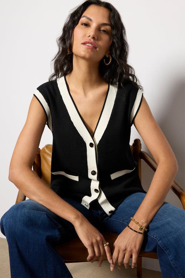 everve Whitney Lady Like Vest Black/White