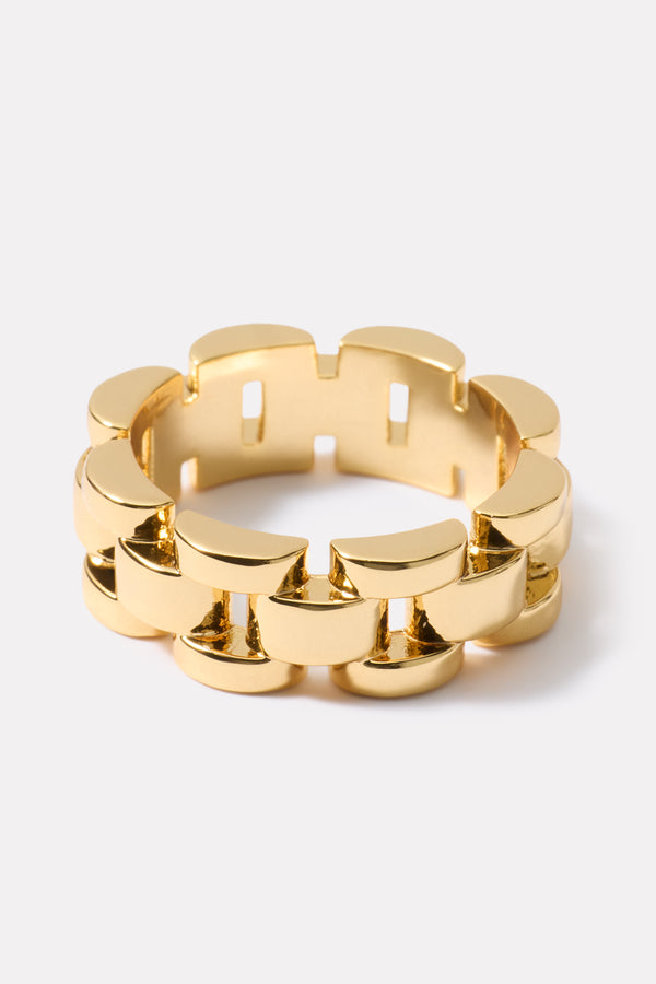 Everve Winnie Watchband Ring Gold