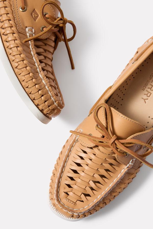 Everve Woven AO Boat Shoe Tan