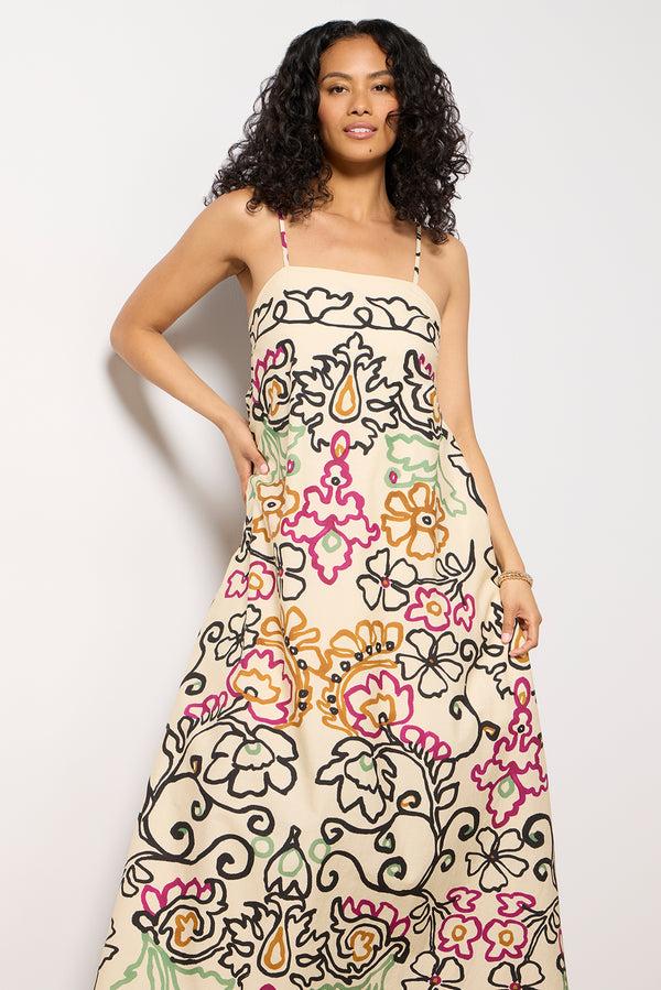 Everve Zoey Maxi Dress Scrollfloral