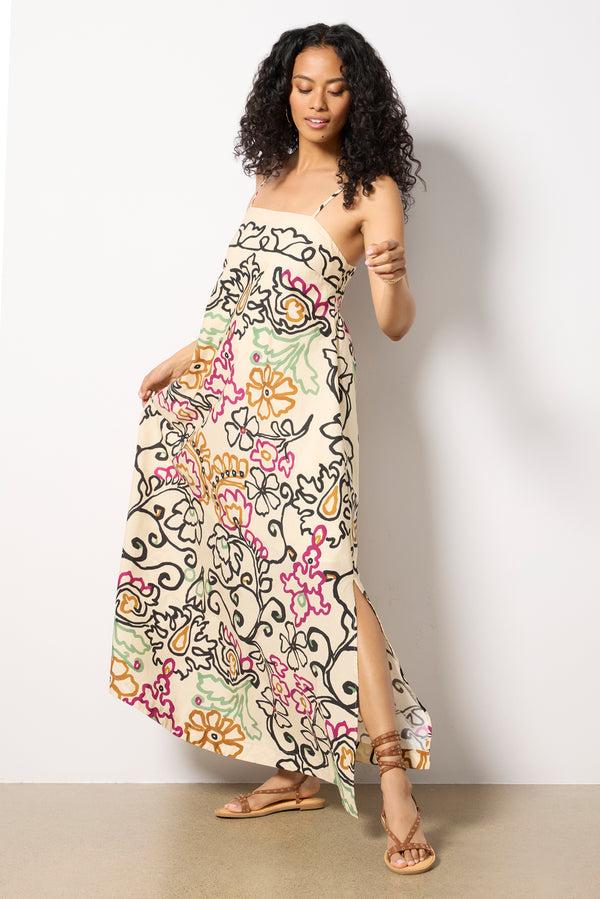 everve Zoey Maxi Dress Scrollfloral