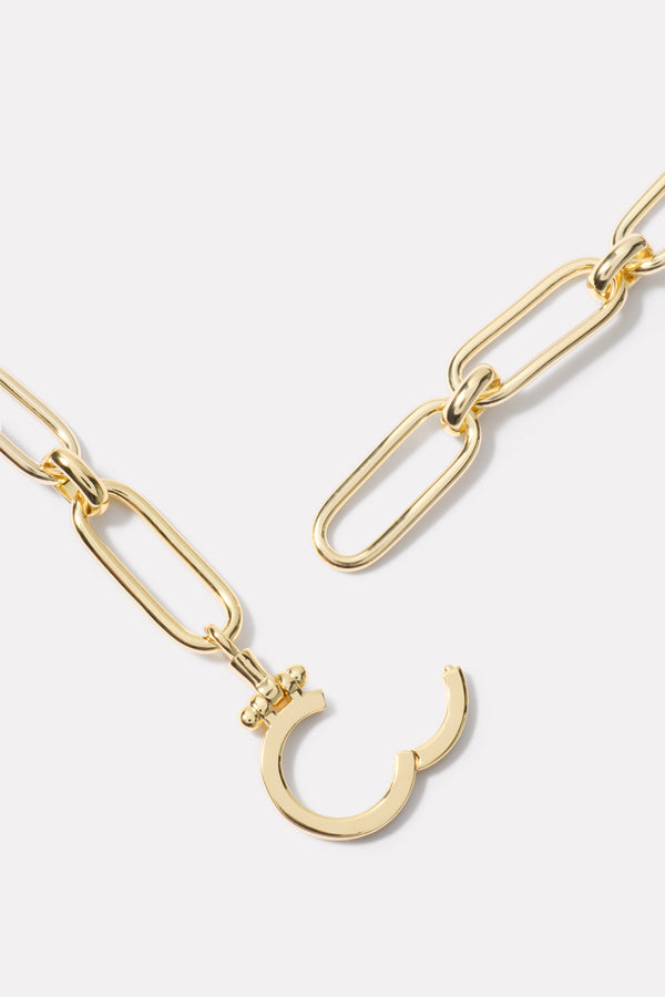 Everve Zoey Statement Link Necklace Gold