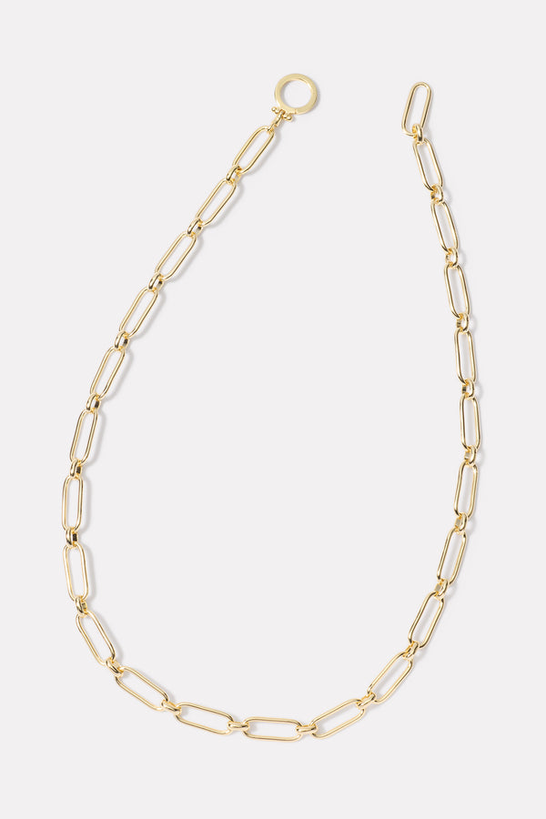 everve Zoey Statement Link Necklace Gold