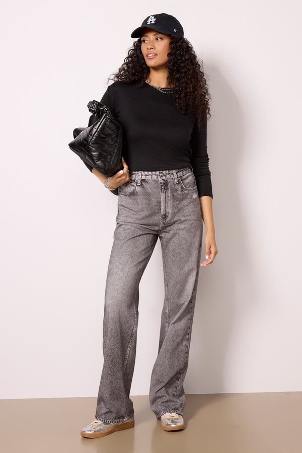 everve Miramar Shae High Rise Full Relaxed Straight Raven