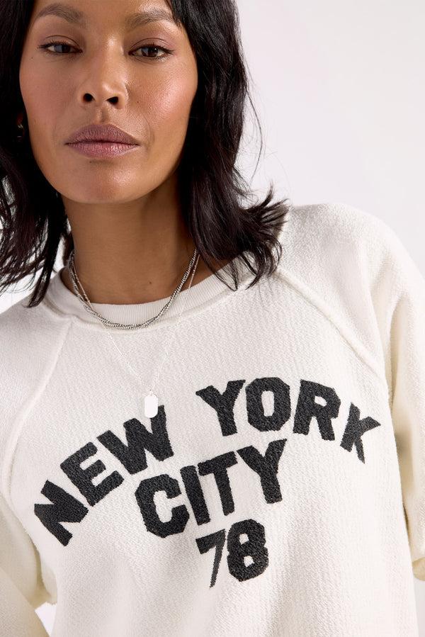 Everve New York Reverse Slub Sweatshirt Vintagewhite