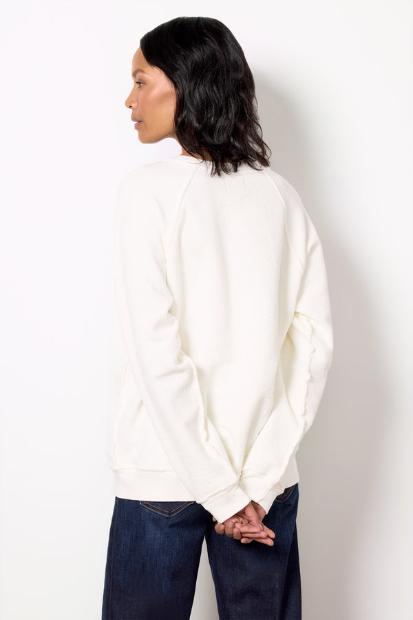 Everve New York Reverse Slub Sweatshirt Vintagewhite