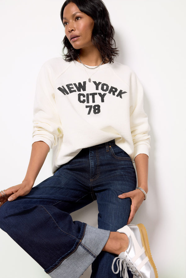everve New York Reverse Slub Sweatshirt Vintagewhite