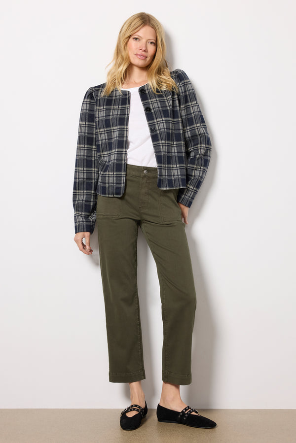 everve Quincy Weekender Straight Pant Vintageforestmoss