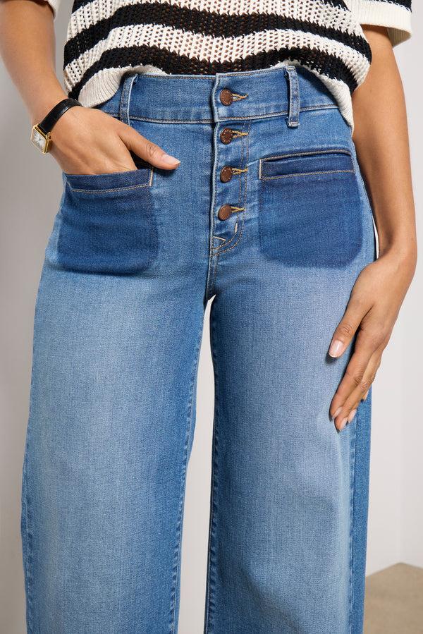 Everve Reworked Patch Pocket Ever Wide Leg Mediumbluerework