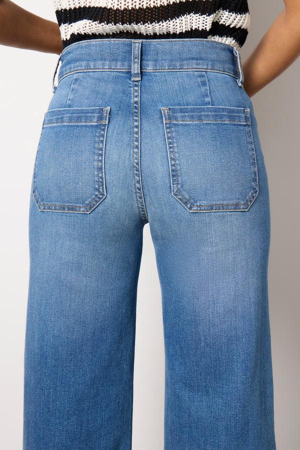 Everve Reworked Patch Pocket Ever Wide Leg Mediumbluerework