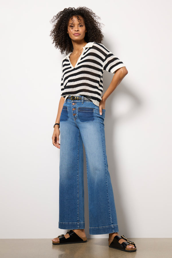 everve Reworked Patch Pocket Ever Wide Leg Mediumbluerework