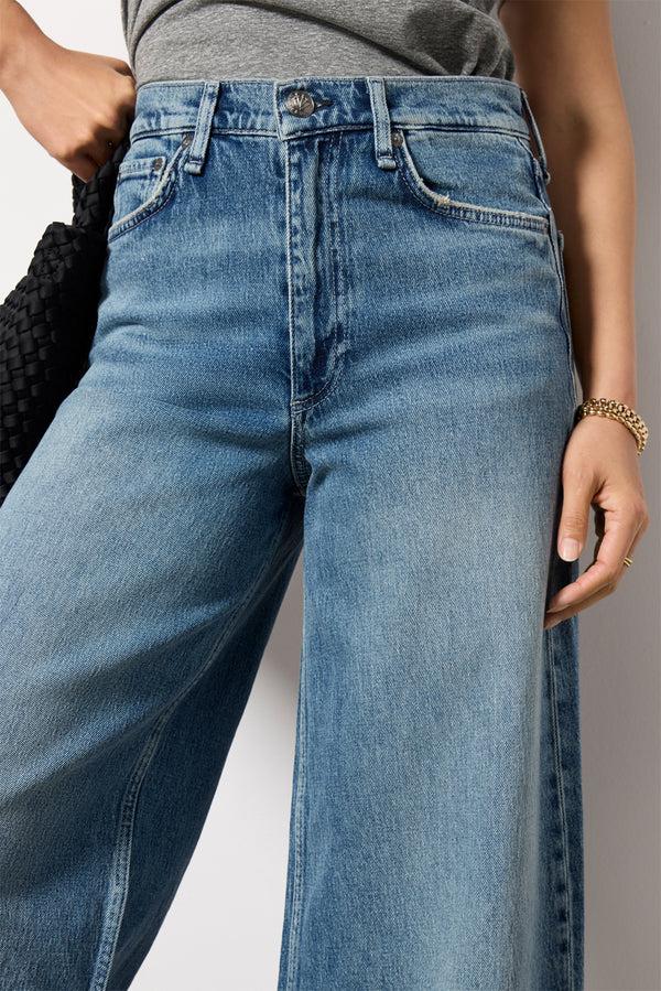 Everve Sofie High-Rise Ankle Wide Leg With Cuff Atlantic