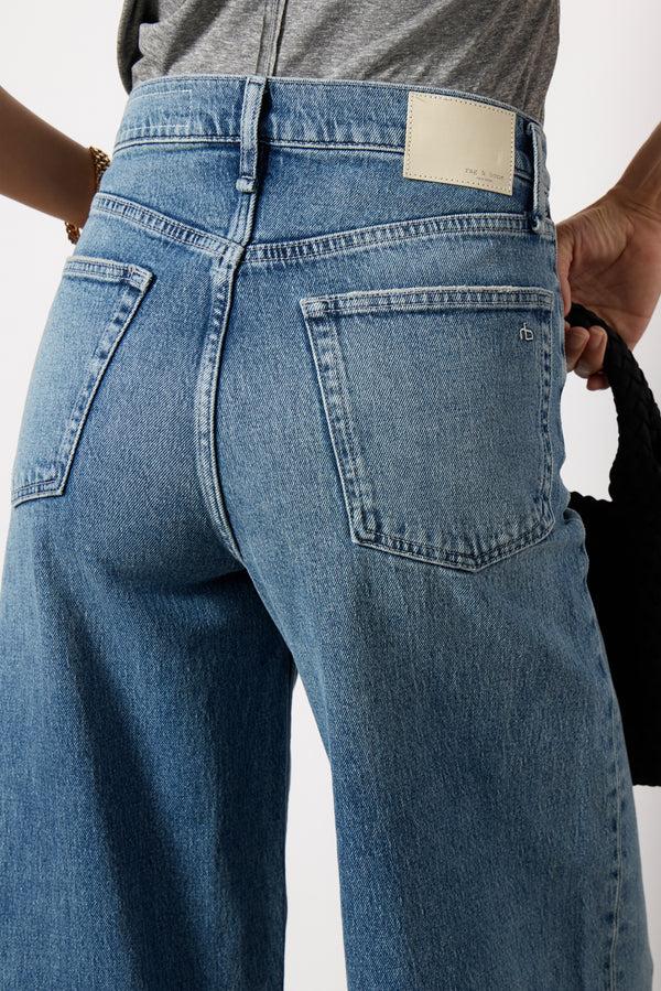 Everve Sofie High-Rise Ankle Wide Leg With Cuff Atlantic