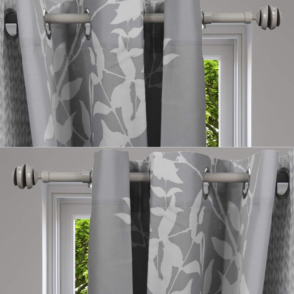 evideco 2 Pack Adjustable 3/4″ Single Window Curtain Rod 50″ to 82″ Taupe Home Accessories Curtain Rods CURTAIN ROD SETS 50 to 82" - Diam 3/4"