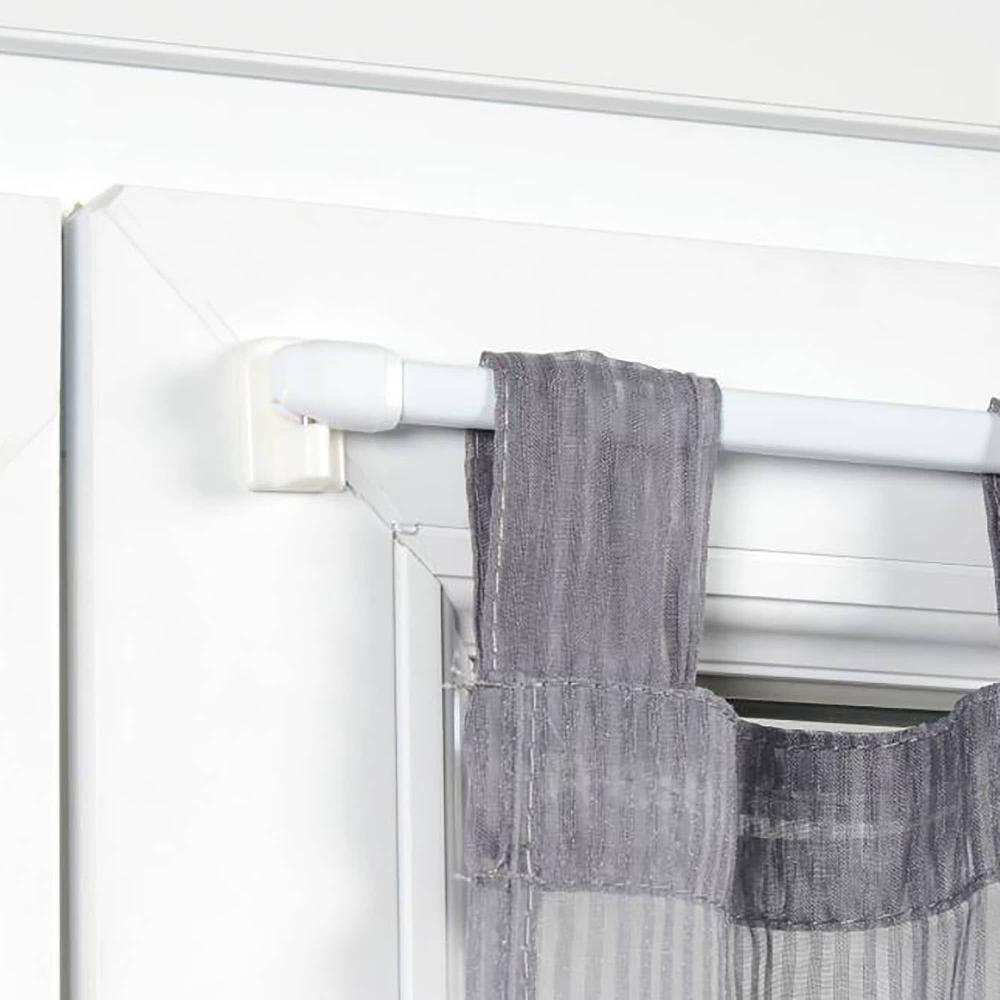 evideco Adjustable Cafe Curtain Rods for Lightweight Voile Curtains – 20-31 Inch with Adhesive and Metal Hooks Included – Set of 2 Home Accessories Kitchen & Cafe Rods