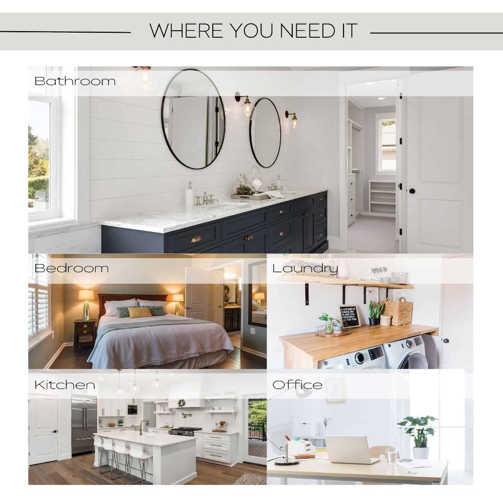 Evideco Adjustable White Over The Door Hooks – 3-Piece Door Hanger Set For Clothing And Accessories – Includes 1 Large 1 Medium 1 Small Door Rack Bathroom Storage & Furniture Hooks & Rails Hooks And Rails Over The Door