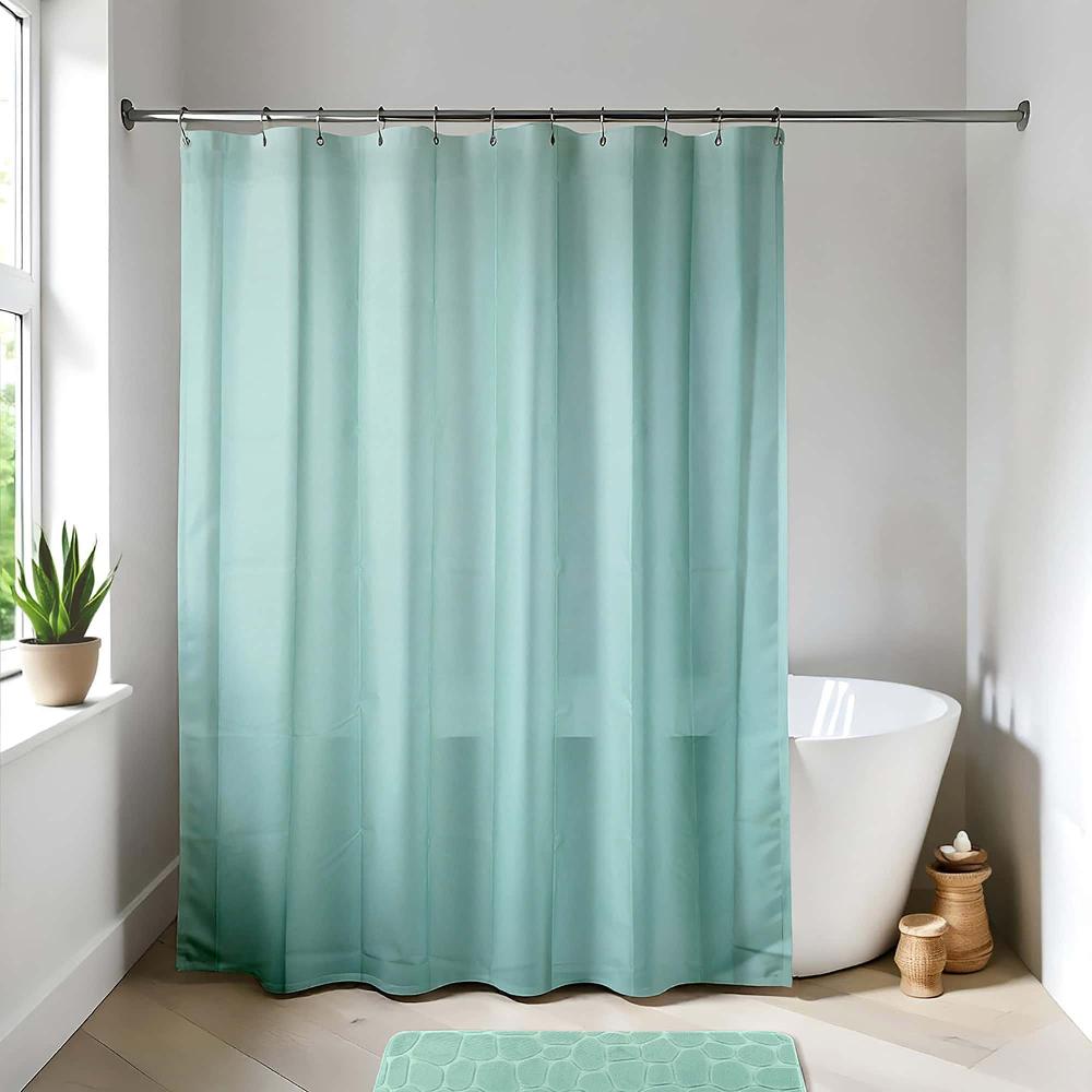 evideco Almond Green Extra Long Waterproof Shower Curtain Liner 71×79 Inches Shower Accessories Shower Curtains
