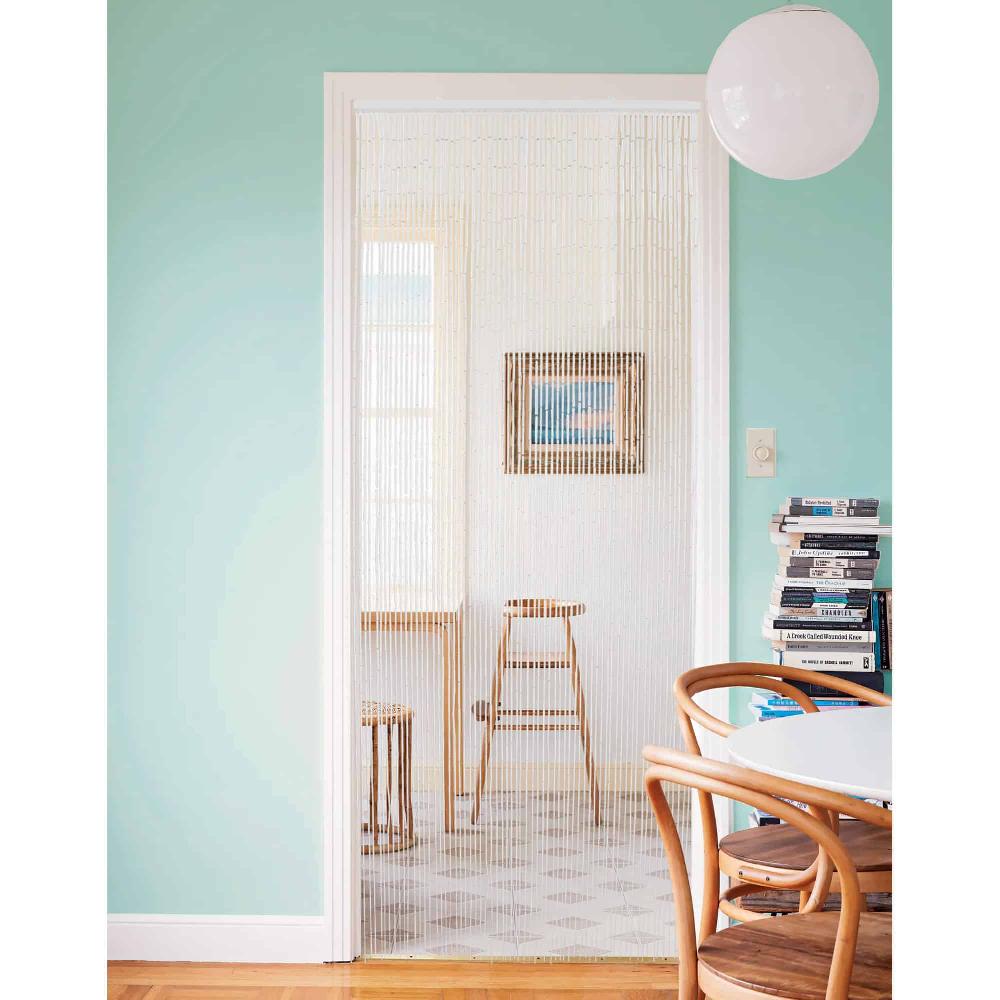 Evideco Bamboo Beaded Door Curtain 65 Strings 79″ W X 36″ W Off White Home Accessories Door Curtains