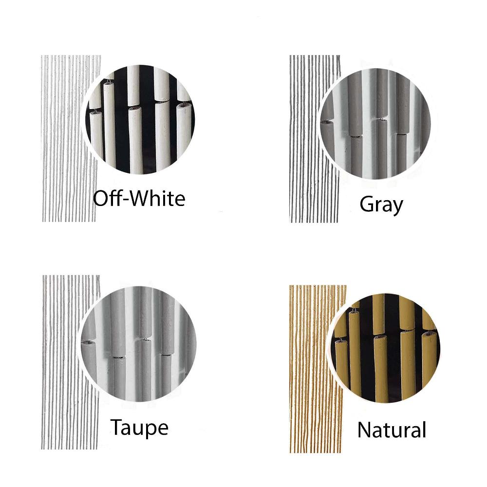 Evideco Bamboo Beaded Door Curtain 65 Strings 79″ W X 36″ W Taupe Home Accessories Door Curtains