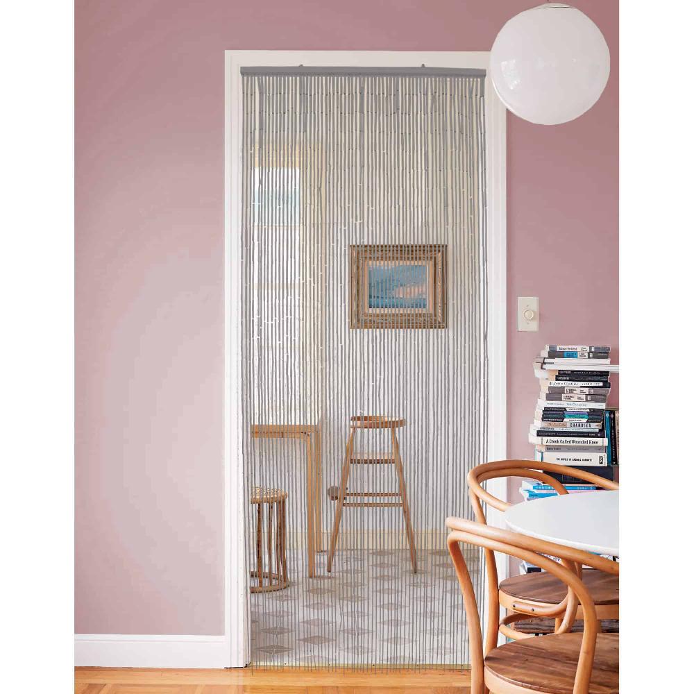 evideco Bamboo Beaded Door Curtain 65 Strings 79″ W x 36″ W Taupe Home Accessories Door Curtains