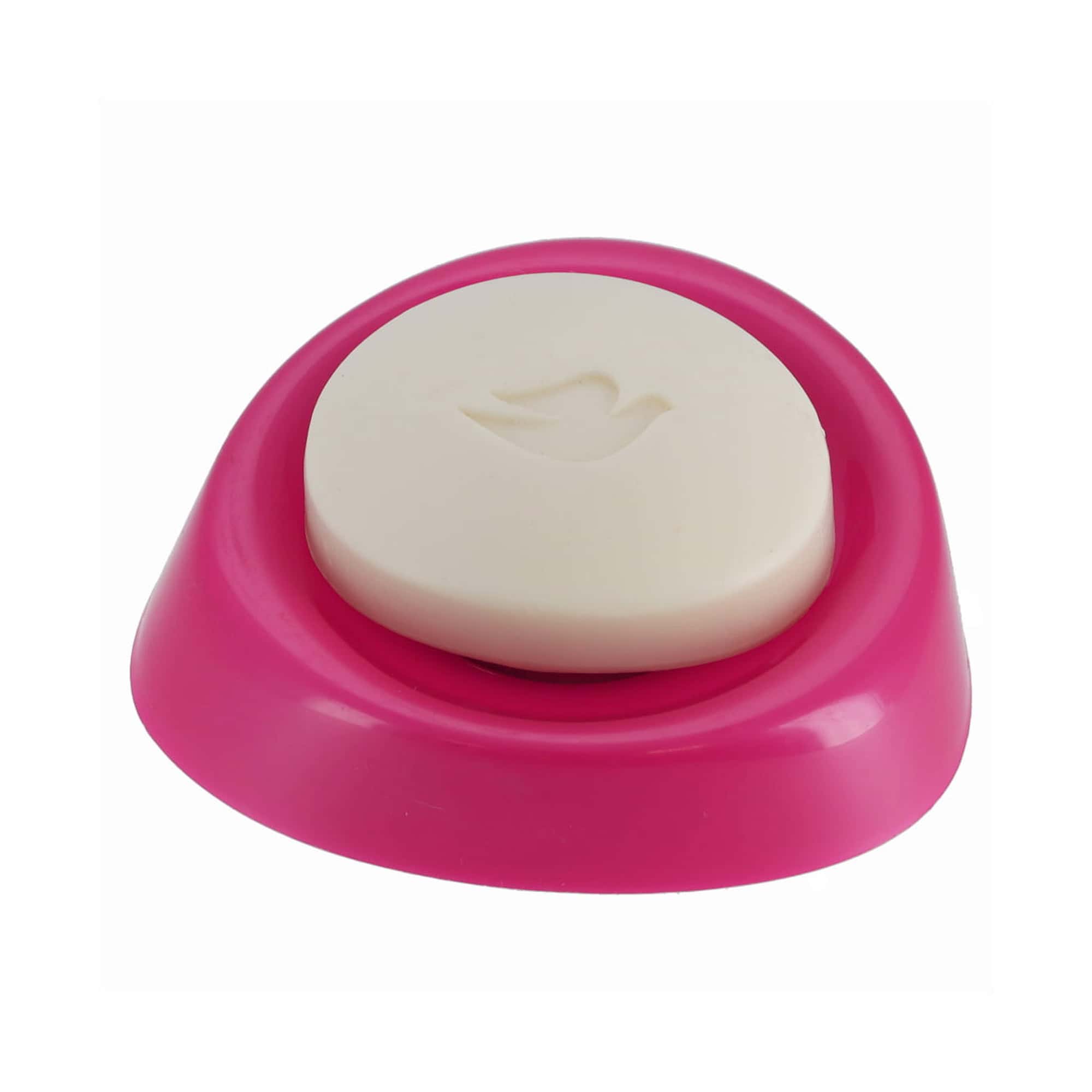 evideco Bath Soap Dish Cup -Chrome Parts- Pink Bathroom Accessories Soap Dishes