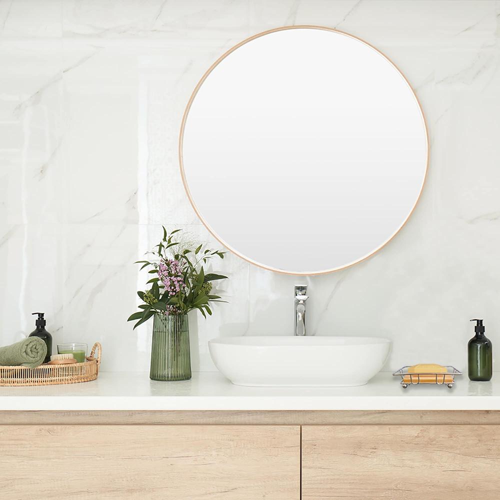 evideco Bathroom Soap Dish Bamboo Tray Chrome Metal Wire Bathroom Accessories Soap Dishes