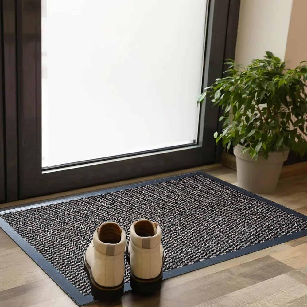 evideco Beige Non-Slip Rubber Door Mat for Indoor and Outdoor Use – 32″ x 24″ Low-Profile Easy to Clean Home Accessories Door Mats Outdoor