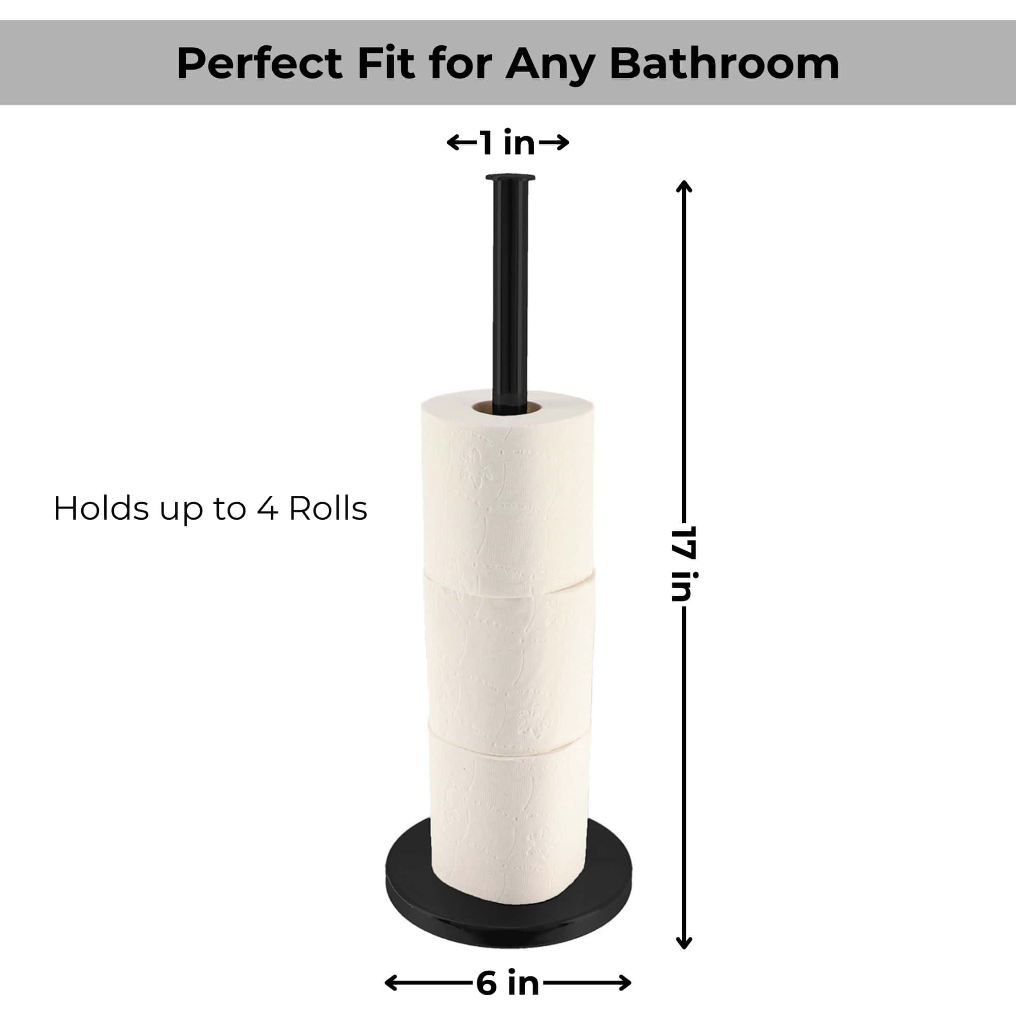 Evideco Black Toilet Paper Holder Stand Toilet Seats & Accessories Toilet Paper Holders & Dispensers