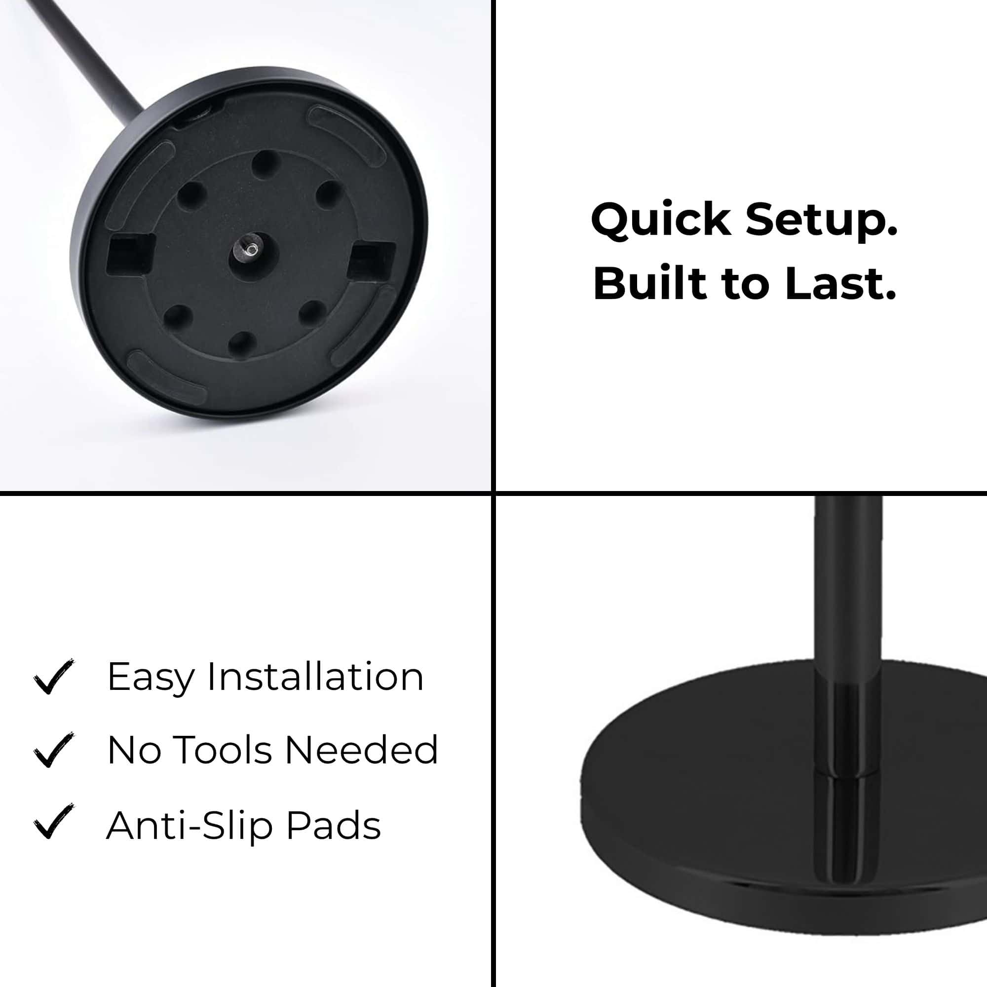 Evideco Black Toilet Paper Holder Stand Toilet Seats & Accessories Toilet Paper Holders & Dispensers