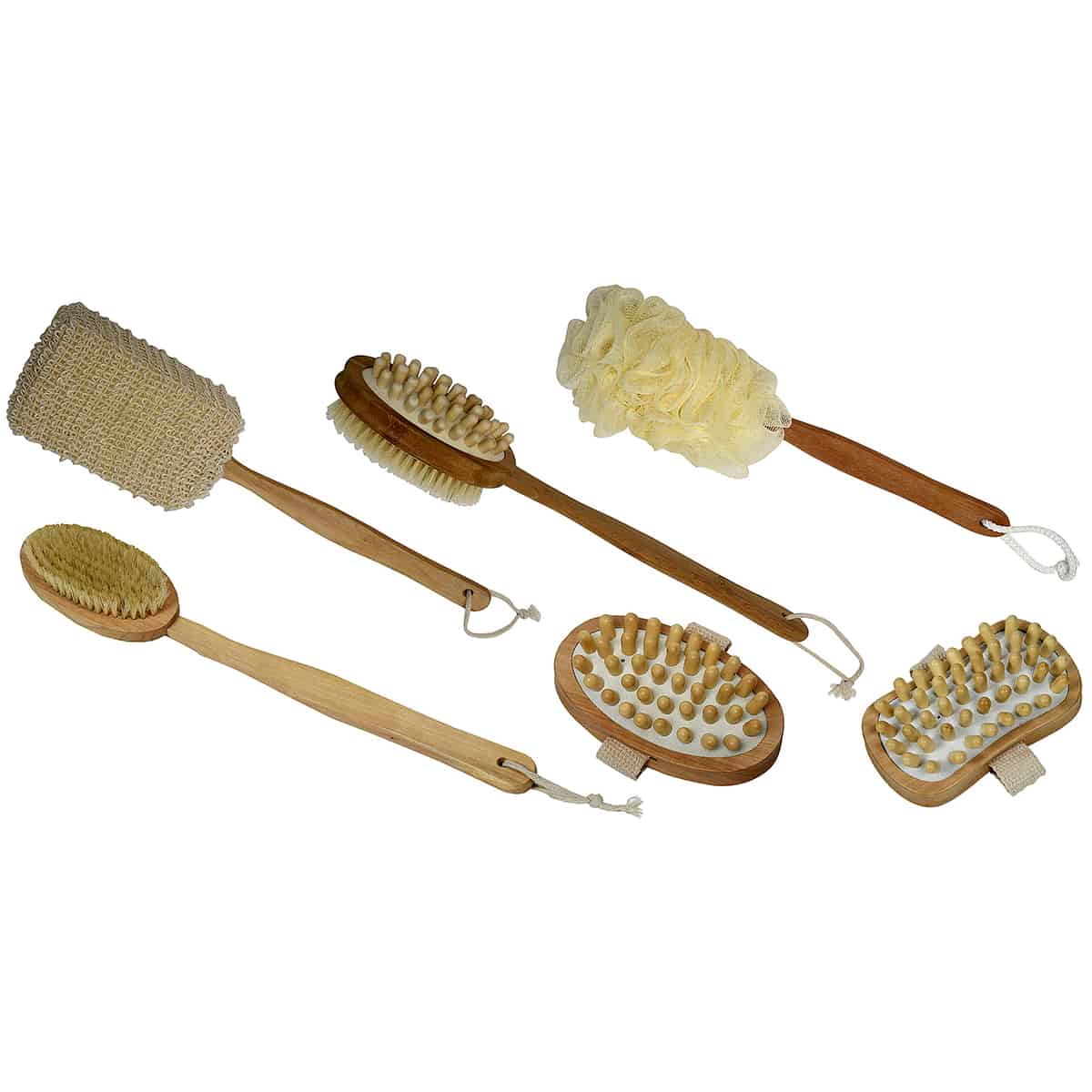 evideco Body Care Body Scrub Bath Brush Well-Being Natural Wood Spa Wellness Accessories