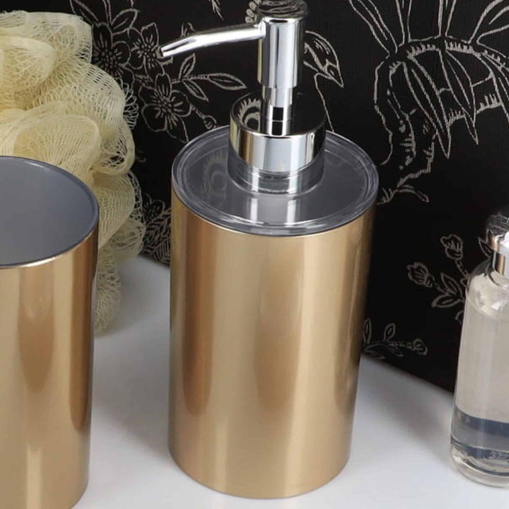 evideco Brushed Gold Bath Hand Soap & Lotion Dispenser GOLDEN 12 FL OZ Bathroom Accessories Soap & Lotion Dispensers