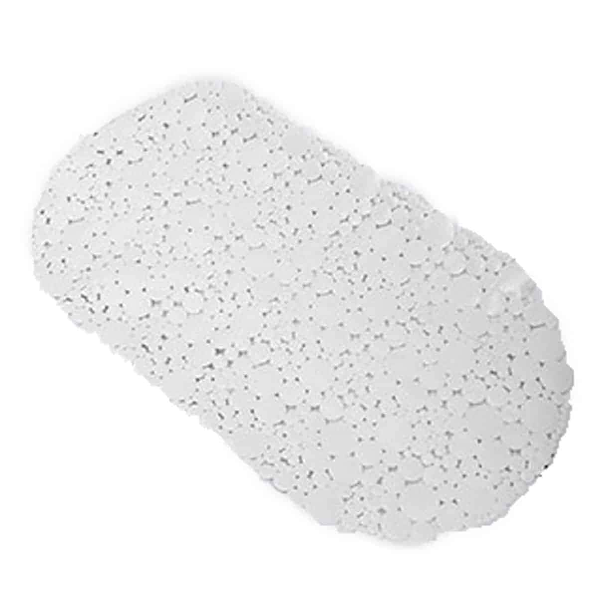 Evideco Bubbles Non-Slip Oval Bathtub Mat White 28 L X 15 W Bathroom Mats & Rugs Shower & Bathtub Mats